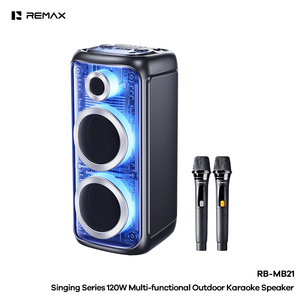 ลำโพงกลางแจ้ง 120W 60W RMS ไมโครโฟนคู่ FM/BT/USB/TF/AUX ดีไซน์เมคคาสุดเท่ แบตเตอรี่ 4000mAh พกพาสะดวก รุ่น RB-MB21 กำลังขับสูง 120W - Product Image 1