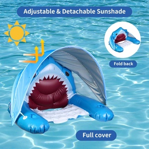 Tumbona Premium con Protección UV para Piscina - Toldo Desmontable de PVC Ecológico de Inflado Rápido para Diversión Acuática en Resorts, Secado Rápido y Sombra - Product Image 5
