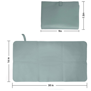 Tapis de voyage multifonctionnel imperméable pour bébé 16"x30" pliable en cuir végétalien pour station de change - Product Image 2