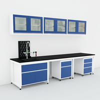 Bancs de laboratoire en forme de H, table de travail, mobilier de laboratoire, table de laboratoire de physique scolaire avec évier et armoire
