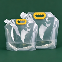 Sacs à boisson transparents portables, réutilisables, recyclables, en plastique alimentaire, pour bière et eau minérale