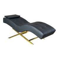 Lit de beauté moderne en acier inoxydable Lit à cils en forme de S Table de massage réglable et pliable Salon Spa Tatouage Loisirs Recliner
