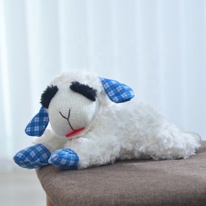 Peluche Interattivo Lisa a Forma di Pecora per Gatti e Cani, Stile Cartone Animato, con Squeaker, Ricamato, 29cm, Antistress, Realizzato in Morbido PP - Product Image 5