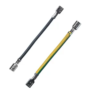 Customized 4.8 straight plug spring insulated sheath terminal wire 187 14AWG 18AWG connector spring terminal cable