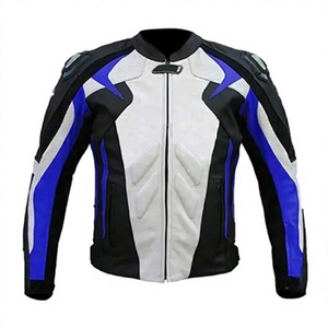 Veste de moto en cuir de vache véritable pour homme/Chaquetta, équipement de protection CE niveau 2 avec bosse de protection - Product Image 1