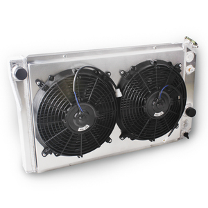 LIVRAISON GRATUITE SS-0145 Radiateur 3 rangées + Ventilateur avec cache + Relais pour CHEVY S10 BLAZER 1982-2002 et <span class=keywords><strong>CORVETTE</strong></span> V8 84-90 - Product Image 1