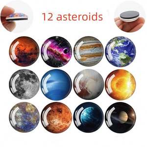 Juego de 12 imanes para refrigerador con diseño de asteroide y gema de cristal, tipo cabujón, para puerta de refrigerador - Product Image 4