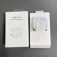 Chargeur mural portable USB-C Type C à charge rapide avec prise UK PD 20W pour téléphones 16 15 14 13 12 11 Pro Max