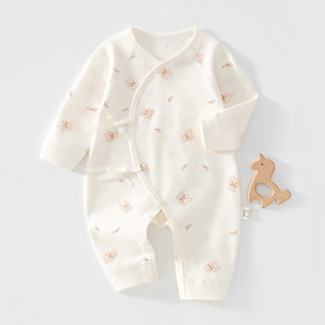 Tutina in Maglia 100% Cotone Unisex per Neonati con Stampa Cartoon, Maniche Regolari, Impermeabile, Traspirante, Chiusura con Gancio e Anello, Carina - Product Image 2