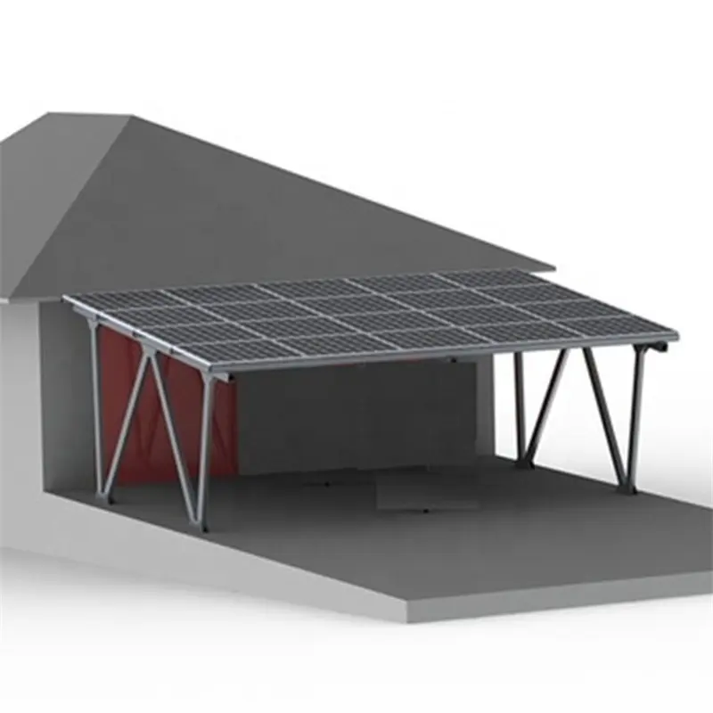 Proporcione diseño CAD Tienda en la azotea del coche Estructura de panel solar de acero galvanizado en caliente Marco de cochera Instalación de paneles solares