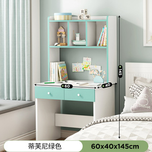 Mesa de Estudio <span class=keywords><strong>Infantil</strong></span>, <span class=keywords><strong>Escritorio</strong></span> Simple <span class=keywords><strong>con</strong></span> Estantería y Almacenamiento, <span class=keywords><strong>Escritorio</strong></span> para Computadora para Dormitorio, Sala de Estudio, Sala de Estar - Product Image 2