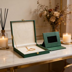 โบรชัวร์วิดีโอ <span class=keywords><strong>MP3</strong></span> พร้อมเซ็นเซอร์อัจฉริยะเล่นอัตโนมัติ หน้าจอ LCD ความละเอียดสูง กรอบรูปดิจิตอลแบบชาร์จไฟได้ สำหรับเป็นของขวัญทางเทคโนโลยี - Product Image 2