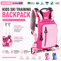 Sac à dos de ski professionnel pour enfants avec harnais de sécurité et poignée de levage, laisse d'entraînement durable pour snowboard pour débutants, logo personnalisé
