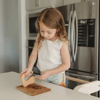 Montessori Mini Regenboogkleurig Houten Kindermesje Fruit Snijden Salade Speelgoed voor 2-13 Jaar
