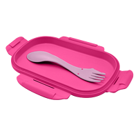 Lonchera Rectangular Sweet Dreams con Cubiertos, a Prueba de Fugas, de Plástico de Grado Alimenticio, Diseño Multifuncional