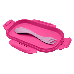 Contenitore per il pranzo rettangolare con posate Sweet Dreams Frie - Base del contenitore per il pranzo rettangolare: 77g Coperchio: 85g Posate: 9g Guarnizione: 12g - Product Image 3