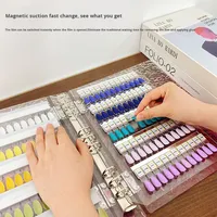 Livre d'échantillons de vernis à ongles professionnel écologique en acrylique solide magnétique OEM/ODM avec des échantillons résistants aux UV 120/180/240 pièces