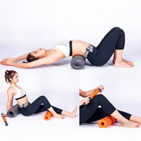 Peralatan Kebugaran Gym Rumahan Ramah Lingkungan 3 in 1 Set Foam Roller Tongkat Pijat Foam Roller untuk Pijat Otot Jaringan Dalam