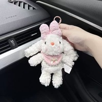 Porte-clés Lapin en Peluche Adorable, Pendentif Doux, Breloque de Sac, Jouet en Peluche Mignon pour Filles, Cadeau Décoratif
