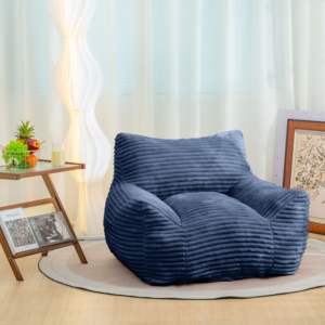 Db Oversized Comfy <b>Velvet</b> Bean Bag <b>Chair</b> With Armrests For Living Room Home Office Lazy Floor Sofa Contemporary Design - Product Image 3