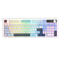 Clavier de jeu mécanique rétroéclairé RVB filaire tri-mode Ajazz AK980 avec interface USB Type-C, anti-ghosting de qualité gaming