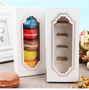 HC Custom Printed Biodegradable Coated <b>Paper</b> <b>Packaging</b> Macaroon Box Food Cake Bakery Bread Chocolate with Window - Product Image 5