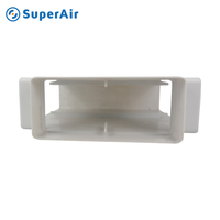 Coude à 90 ° pour les systèmes de ventilation à conduits plats-plastique horizontal Raccords de conduits plats en PVC Tuyau plat Conduit d'air rectangulaire en plastique