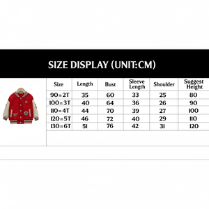 Precio al por mayor por encargo Stitch Número de la escuela secundaria chaquetas del equipo de béisbol Chenille bordado barato Letterman niños chaqueta - Product Image 1