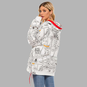 Sudaderas con capucha de manga larga para mujer, Top personalizado con letras estampadas de retales, jersey para mujer - Product Image 2