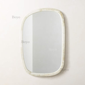 Miroir <span class=keywords><strong>sur</strong></span> pied <span class=keywords><strong>en</strong></span> onyx blanc naturel, design moderne <span class=keywords><strong>en</strong></span> <span class=keywords><strong>pierre</strong></span> naturelle, miroir pleine longueur avec cadre <span class=keywords><strong>en</strong></span> marbre - Product Image 3