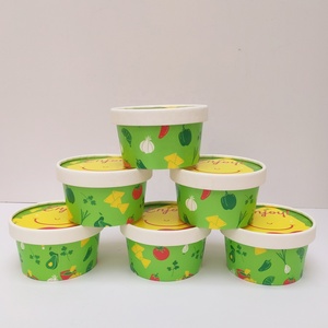 Hộp Đựng Kem Dùng Một Lần Logo In Tùy Chỉnh Có Nắp Đậy Cốc Kem Màu Đen Cốc Kem Giấy - Product Image 2