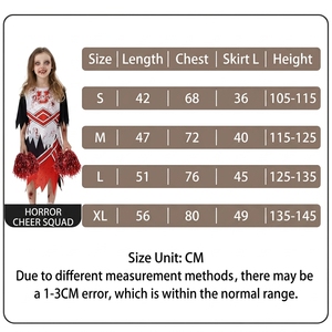 Disfraz de Halloween de <span class=keywords><strong>Animadora</strong></span> Zombi para Niñas, Inspirado en Películas de Terror, Traje de Fiesta con Manchas de Sangre - Product Image 6