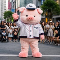Mascotte d'usine originale, effet de marche de cochon, personnalisable, pour festival, Halloween, fête adulte, unisexe, tenue de mascotte