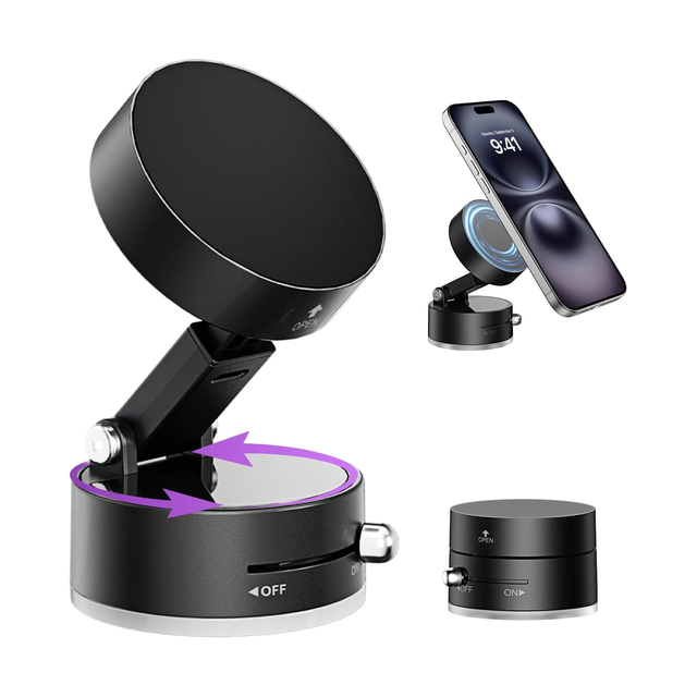 Foldable for All Phones Cup Suction Stand Mount Gym Desk Travel 360 Rotatable Car Magnetic Mobile Phone Holder Vacuum