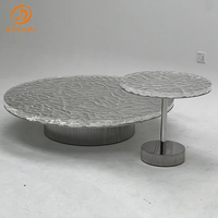 Table basse de luxe pour salon, mobilier design moderne, tables basses en verre, table basse en métal pour thé et café