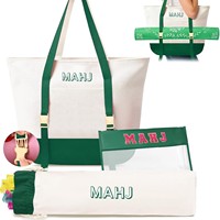 Tuiles de jeu de Mahjong en acrylique violet clair à 4 couches, modernes et luxueuses, personnalisées en gros pour enfants