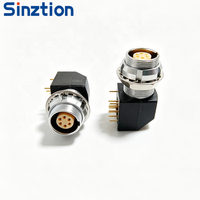 Connecteur Sinztion 90 Elbow B Series Aviator Push Pull Circulaire à Montage sur Circuit Imprimé pour l'Aviation et l'Aérospatiale