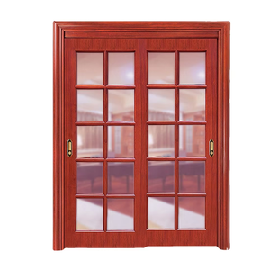 Puertas de Madera Maciza de Estilo Europeo, <span class=keywords><strong>Precio</strong></span> de Fábrica, Puerta Corredera de Madera para Casa y Cocina - Product Image 1