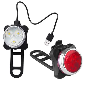 Комплект велосипедных фар, 2 варианта освещения, зарядка через USB, сверхъяркий светодиодный передний и задний фонарь, велосипедные аксессуары, сигнал для велоспорта