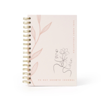 Diario de Crecimiento Personalizado con Espiral, 90 Días, Autocuidado, Bienestar, Mindfulness, Manifestación, Inspiración, Papel Espiritual
