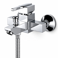 Nouveau produit Fournisseur d'usine Ensemble de douche mural à poignée unique avec fonction pluie en acier inoxydable, ensemble d'accessoires de douche