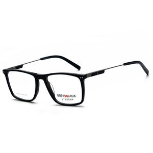 Monturas de Gafas Cuadradas Grises Jack 52-18-143, Montura Completa Unisex, Protección Anti-UV, Diseño Moderno - Product Image 2