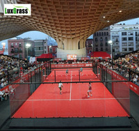 LUX Padel Legendsports Gazon artificiel personnalisé en verre trempé de 12mm pour terrain de tennis Padel