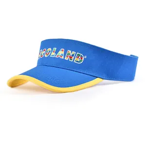 Di alta qualità personalizzato ricamo logo esterno regolabile sole sport visiera cappelli per il commercio all'ingrosso