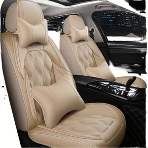Housses de siège de voiture universelles en cuir tout-en-un avec coussins, ensemble de 9 pièces, offrant un confort et un style premium - Product Image 1