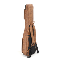 GB18 RM Étui pour guitare électrique acoustique en cuir marron personnalisé Oem Rainbow Music Durable avec sangles souples réglables