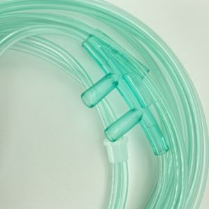 Kanula hidung oksigen medis PVC tabung transparan suplai medis ujung lembut kanula melengkung Prong sekali pakai - Product Image 2