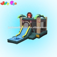 Löwe Kinder Aufblasbare Türsteher Slide Castles Aufblasbare Kombination mit Splash Pool