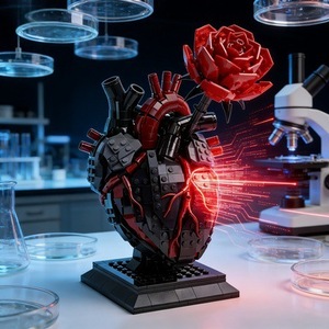 Modelo <span class=keywords><strong>de</strong></span> Plástico ABS Hecho a Mano, Corazón <span class=keywords><strong>de</strong></span> Reactor Explosivo, Adornos Compatibles con Rompecabezas - Product Image 1