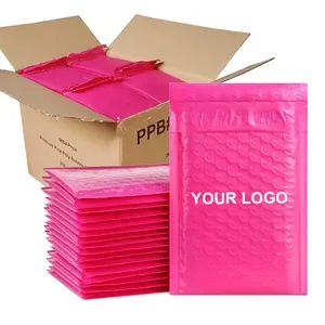 Pink Poly Mailer Bag Benutzer definierte Bubble Mailer mit Logo Mailing Bags Versand Verpackung Bubble Mailers Gepolsterte Umschläge Wasserdicht